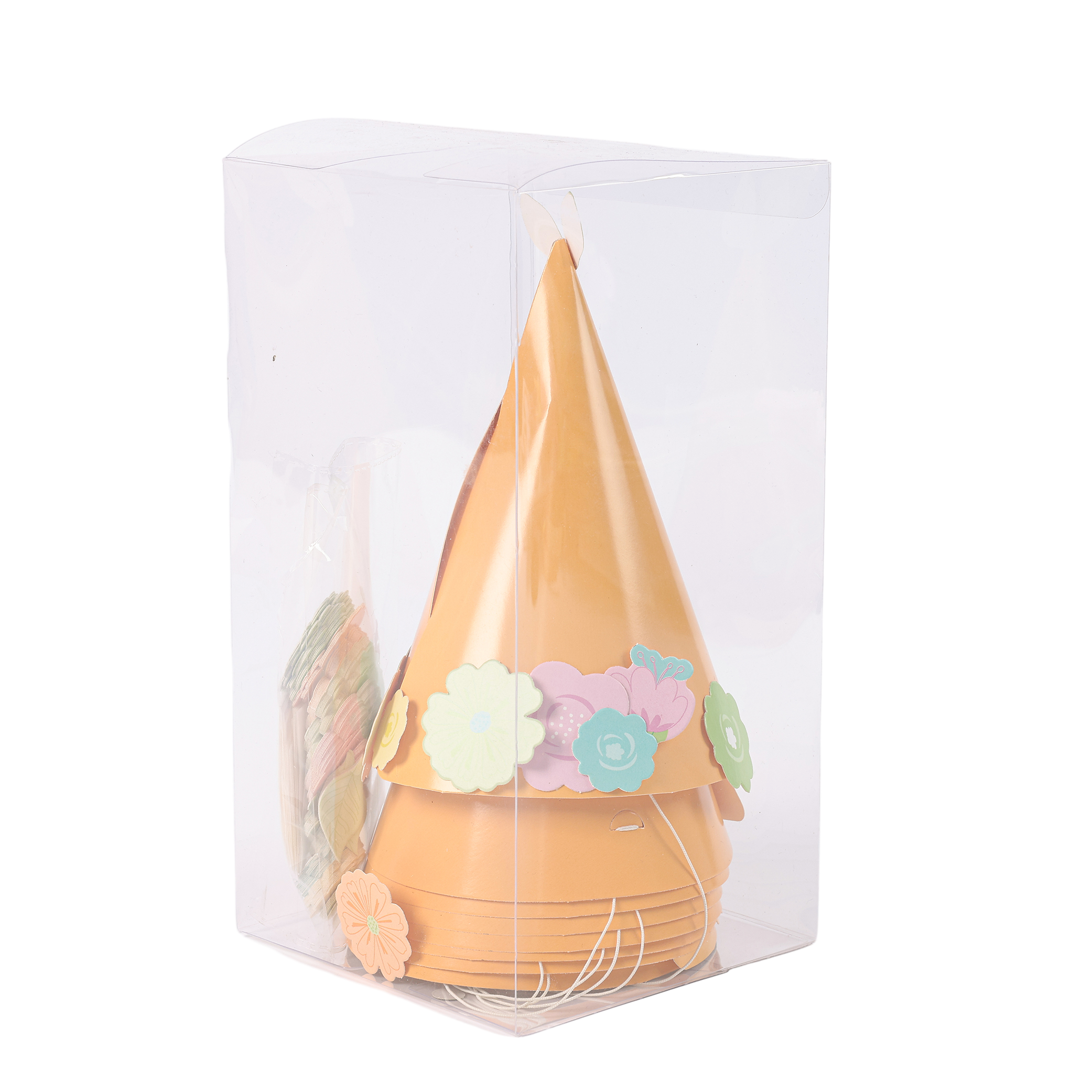 Easter Bearded Bunny Orange Lace Party Paper Hat EASC0020